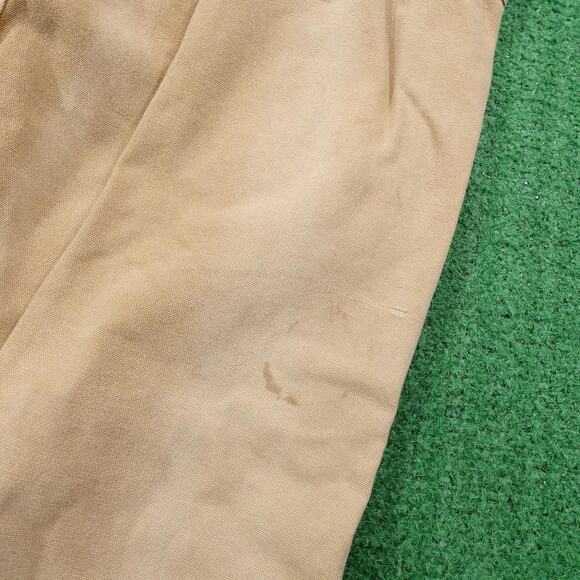 Carhartt Bib Overalls Mens 38x30 Brown Duck Double Knee Workwear Canvas R01 BRN - Picture 14 of 16